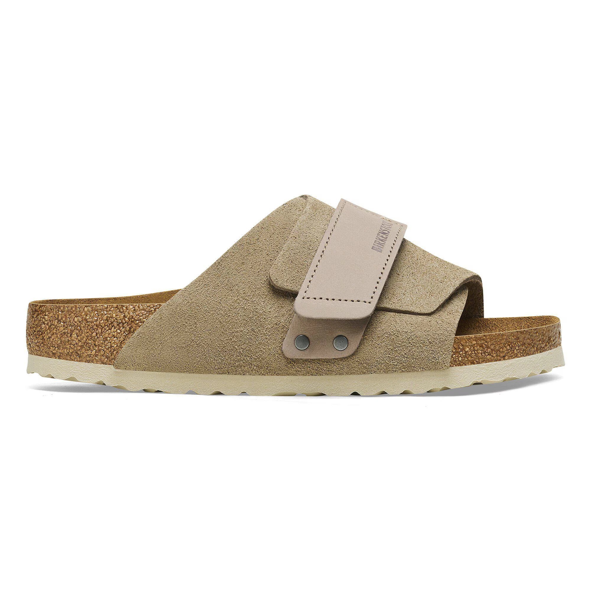 Birkenstock Kyoto Nubuck-Suede Leather sandals – factory-grade comfort slides in premium nubuck and suede, available at KiXX.
